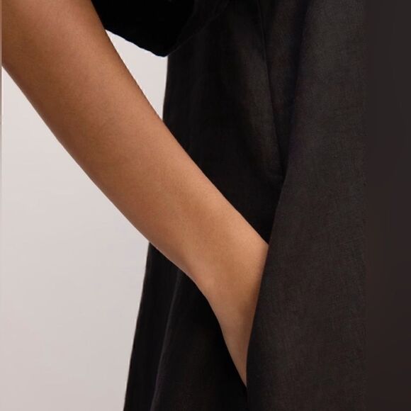 NEW Everlane The Daytripper Dress in Linen Black XL - Picture 4 of 6